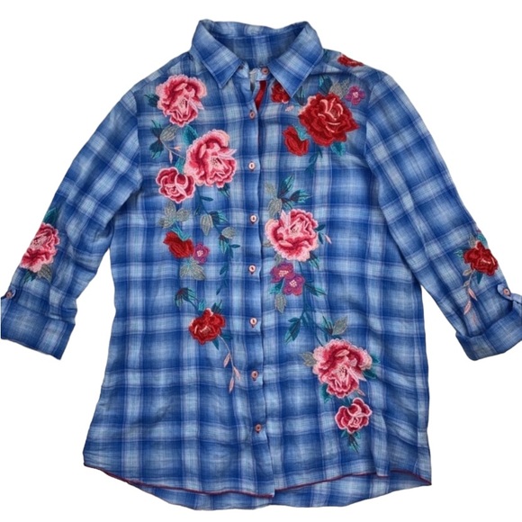 JOHNNY WAS BUTTON DOWN - SZ S - Picture 5 of 6